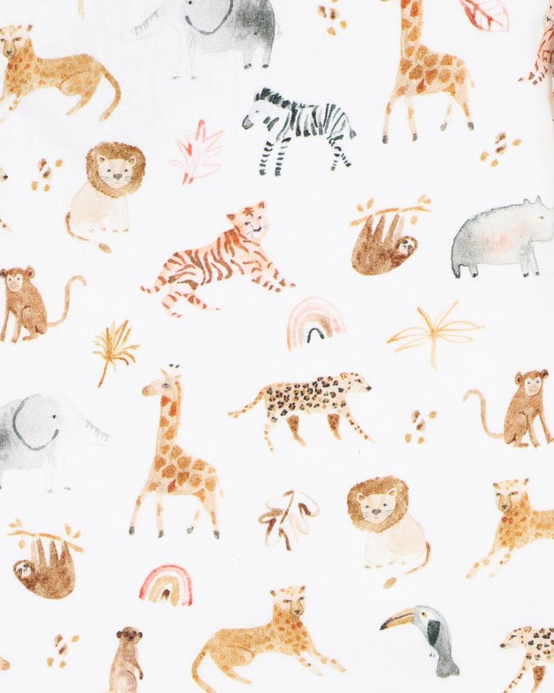 Billie Print Organic Button Front Bodysuit - Aster & Ruby