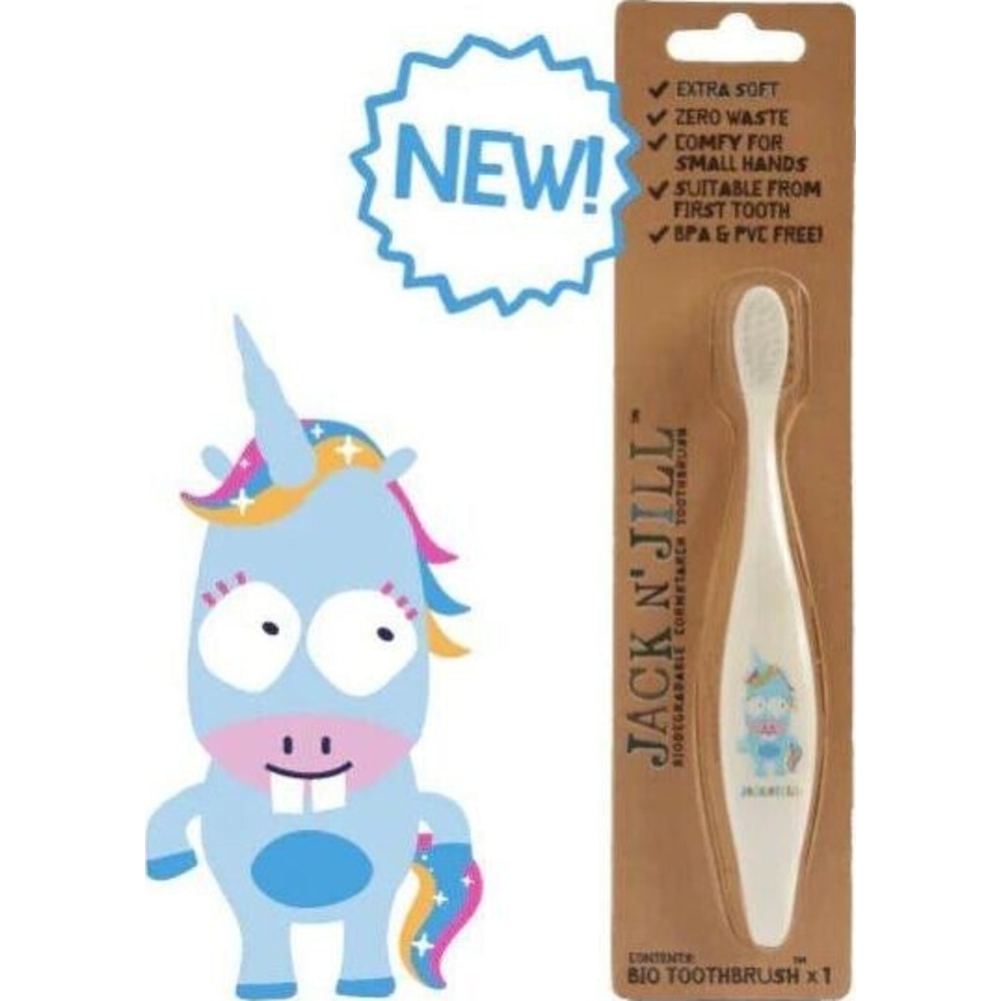 Bio Toothbrush Unicorn – children's product by Jack N' Jill | Aster & Ruby