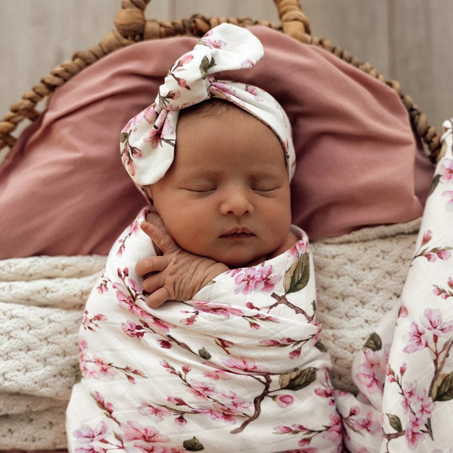 Snuggle Hunny Blossom Organic Muslin Wrap | Aster & Ruby