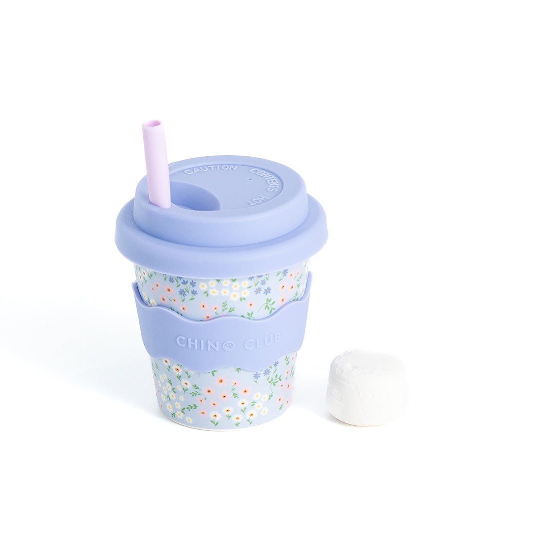 Blue Floral Cup 4oz - Aster & Ruby