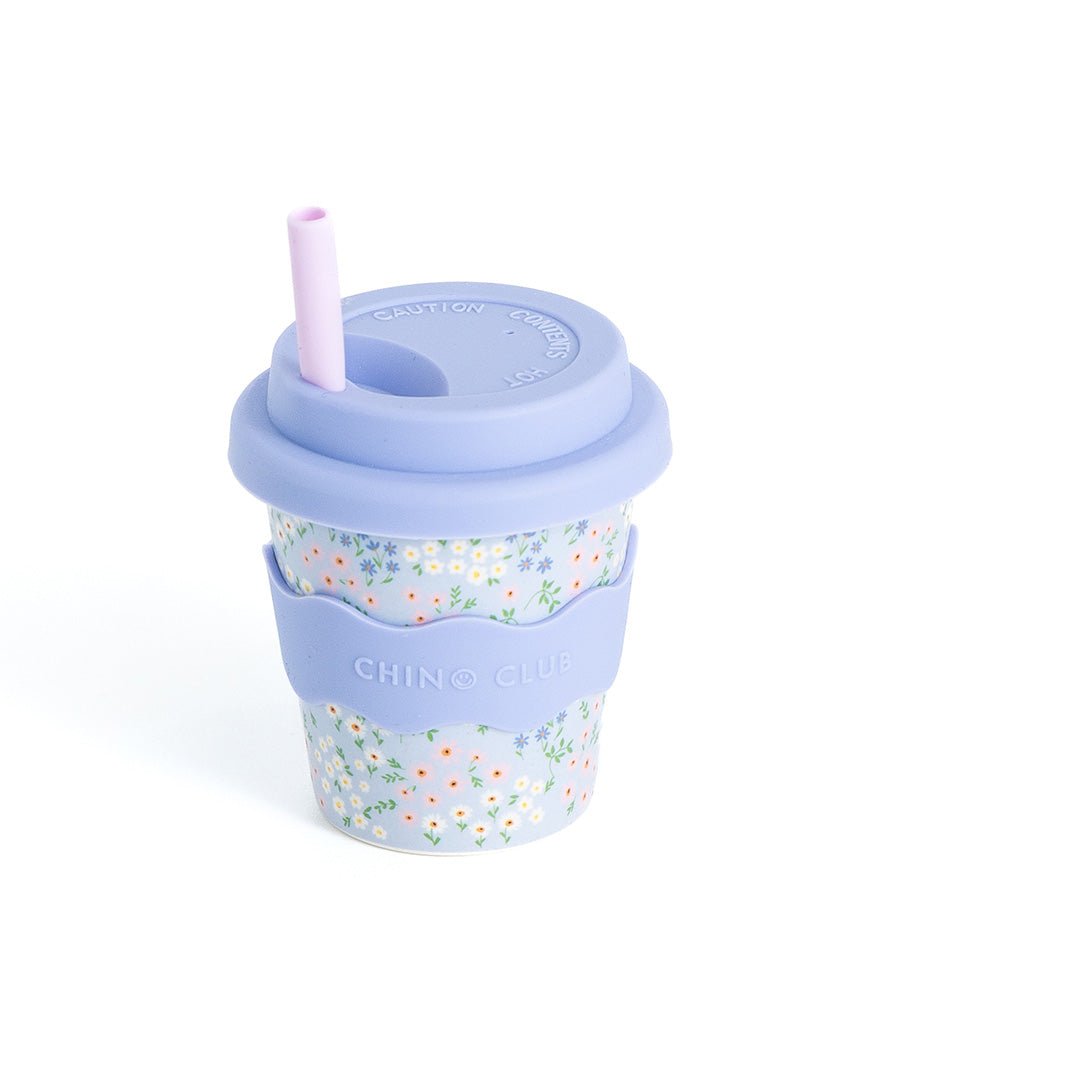 Blue Floral Cup 4oz - Aster & Ruby