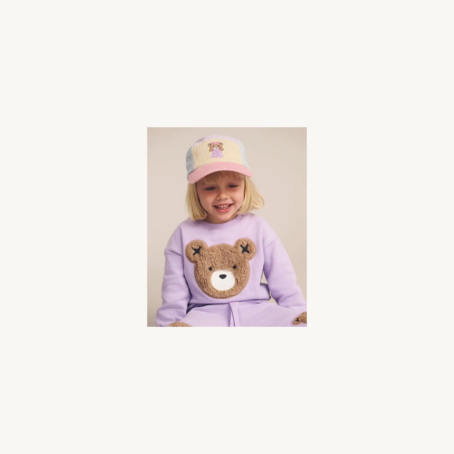 Blush Colour Block Cord Cap – children's product by Huxbaby | Aster & Ruby