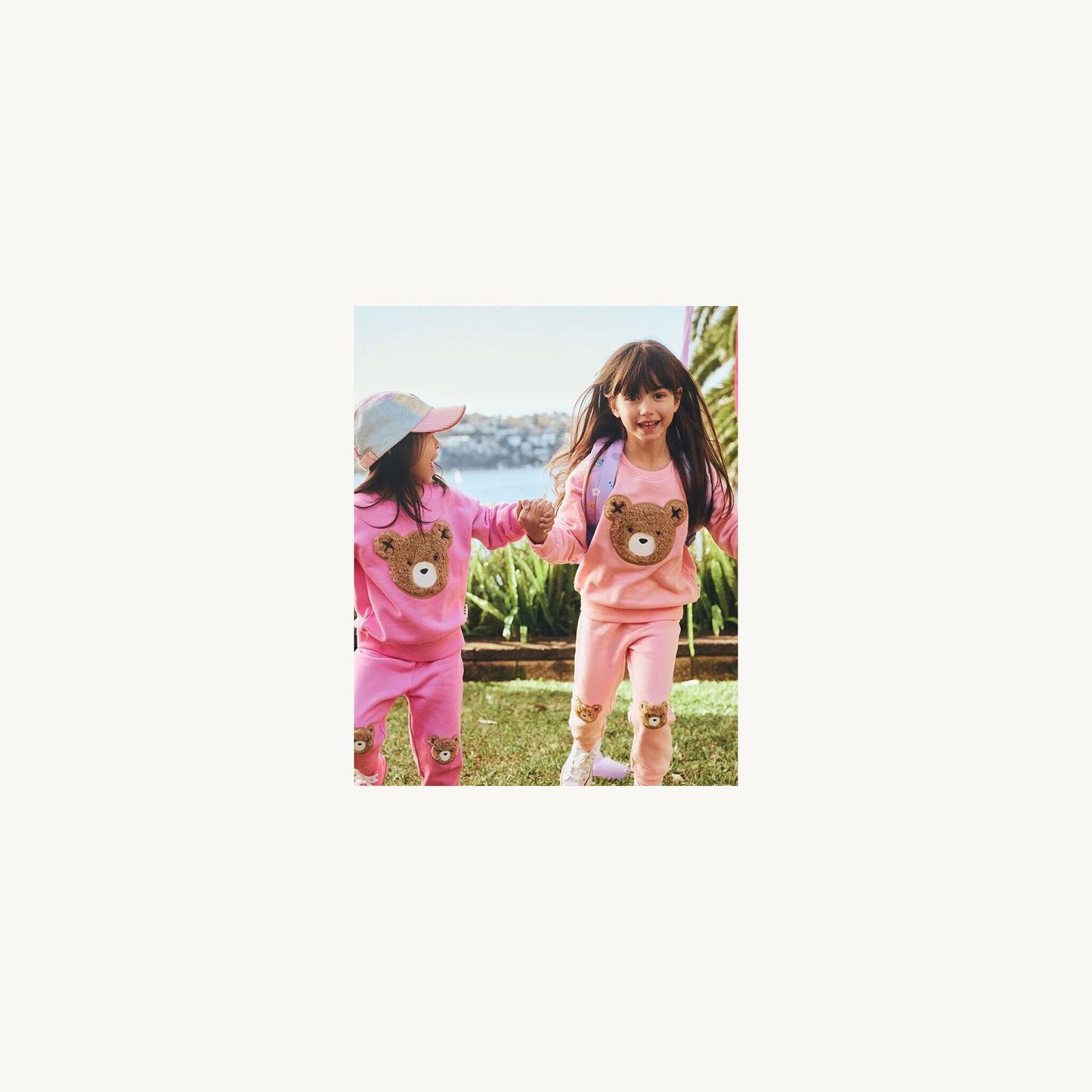 Blush Furry Huxbear Sweatshirt – children's product by Huxbaby | Aster & Ruby