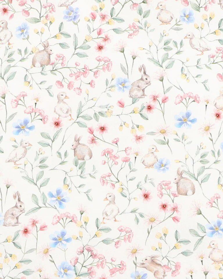 Bonnie Organic Long Sleeve Zipsuit – NB, 0-3m, 3-6m, 6-12m, Bonnie Print – Aster & Ruby