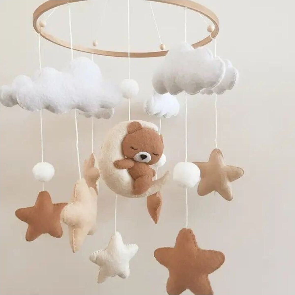 Timber Tinkers Brown Teddy Nursery Mobile | Aster & Ruby
