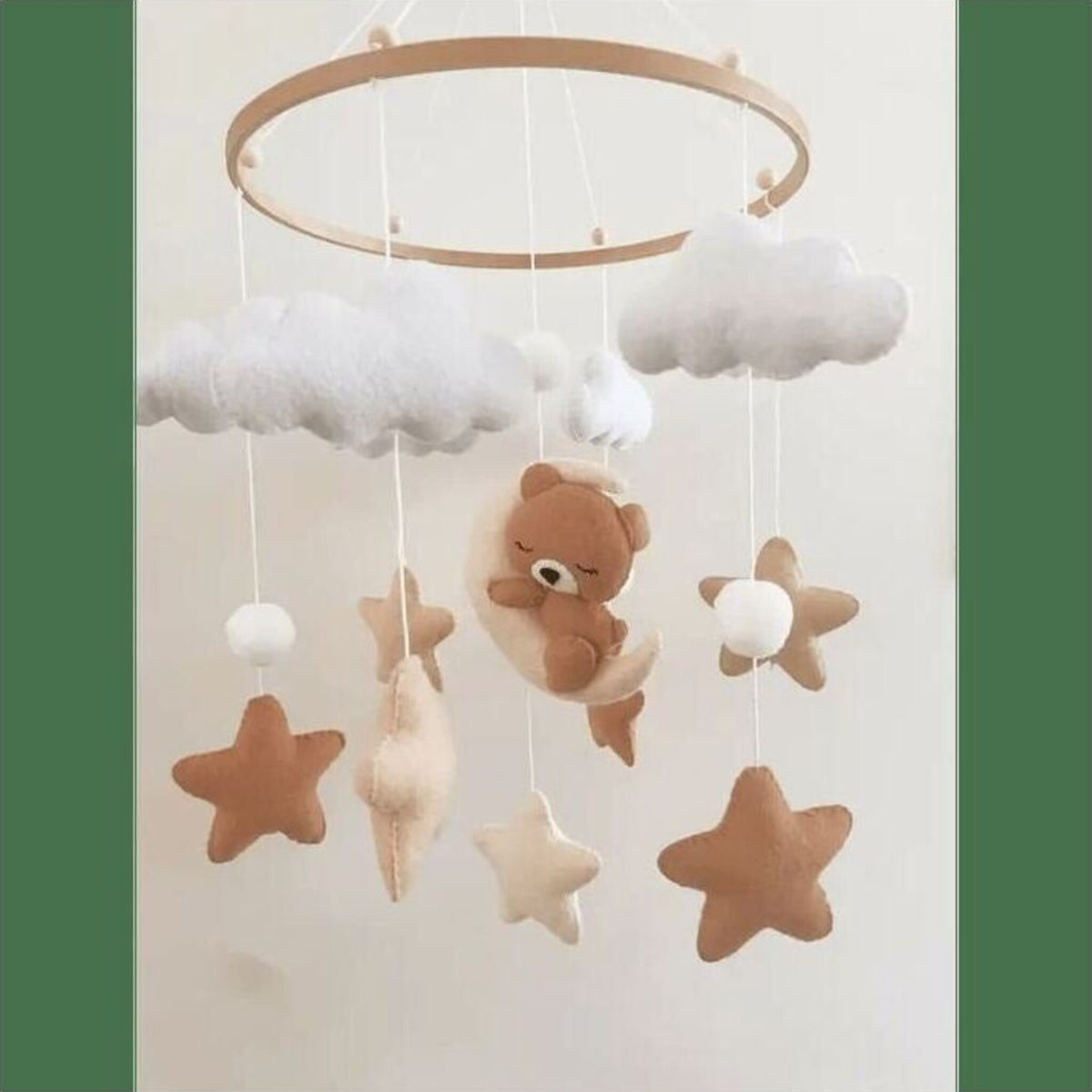 Timber Tinkers Brown Teddy Nursery Mobile | Aster & Ruby