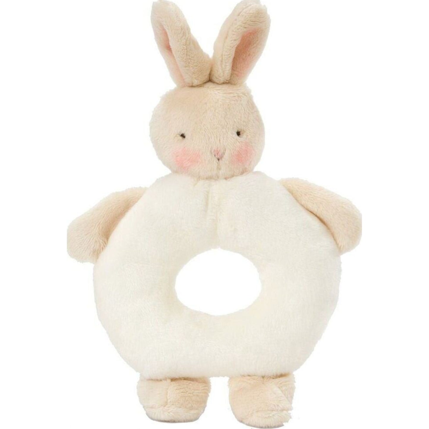 Bunnies by the Bay Bunny Ring Rattle - White (18cm) β handmade baby rattle by Bunnies By The Bay | Aster & Ruby