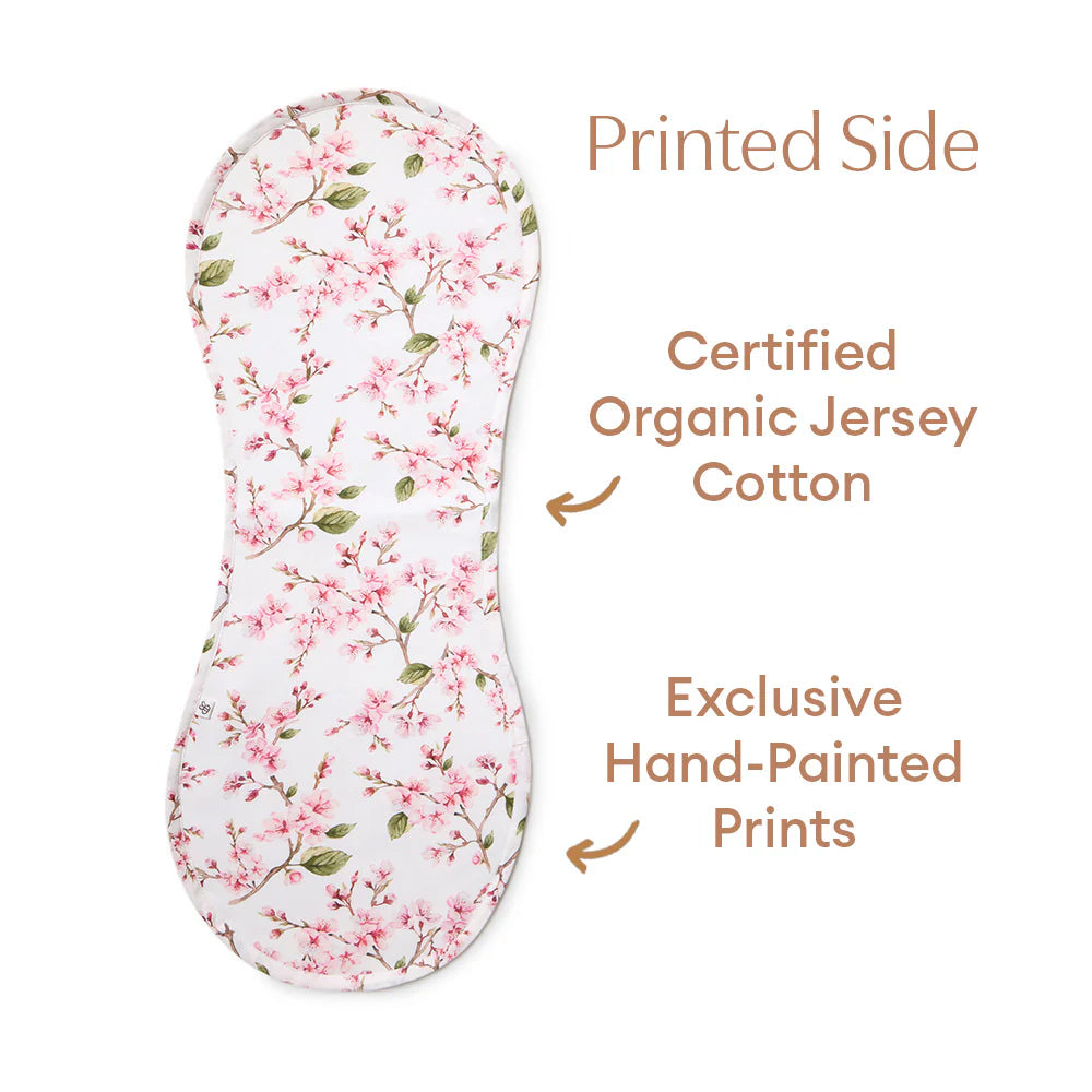 Cherry Blossom Organic Cotton Burp Cloth