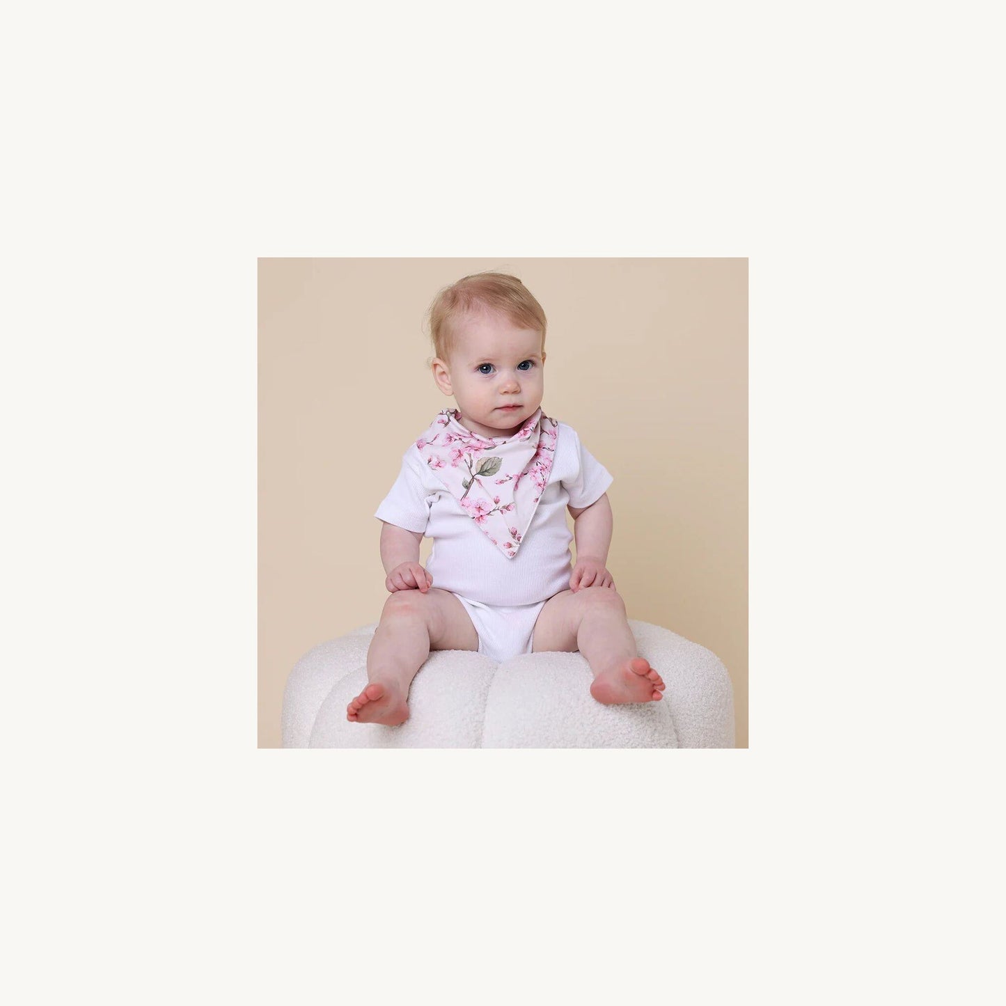 Snuggle Hunny Kids Cherry Blossom Organic Dribble Bib | Aster & Ruby