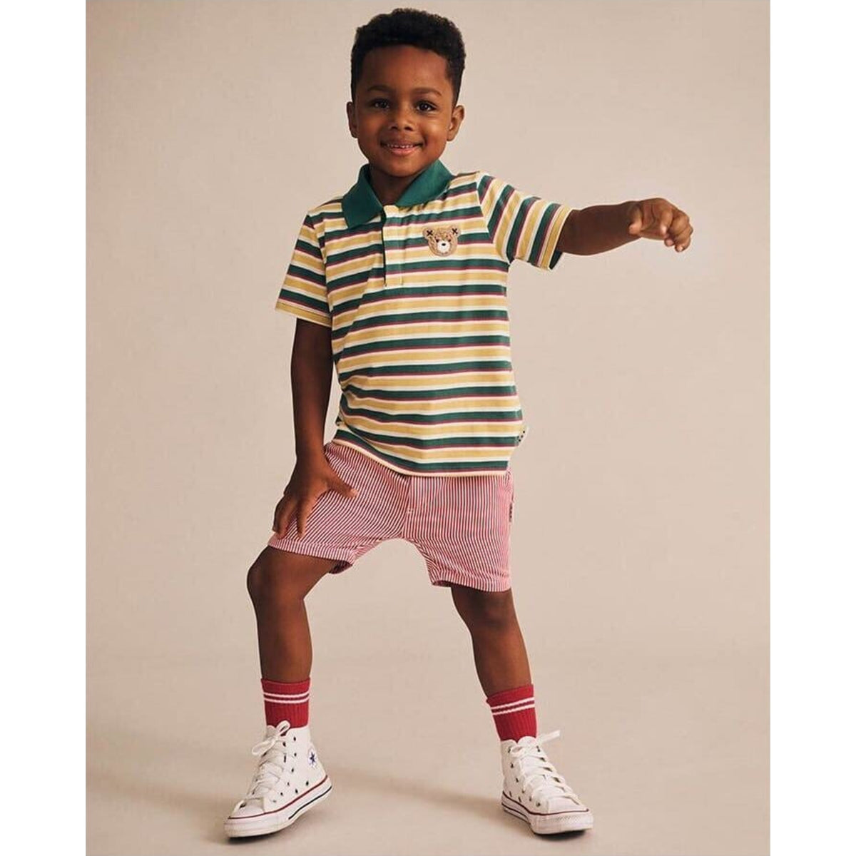Aster Collective Chill Red Stripe Chino Shorts | Aster & Ruby