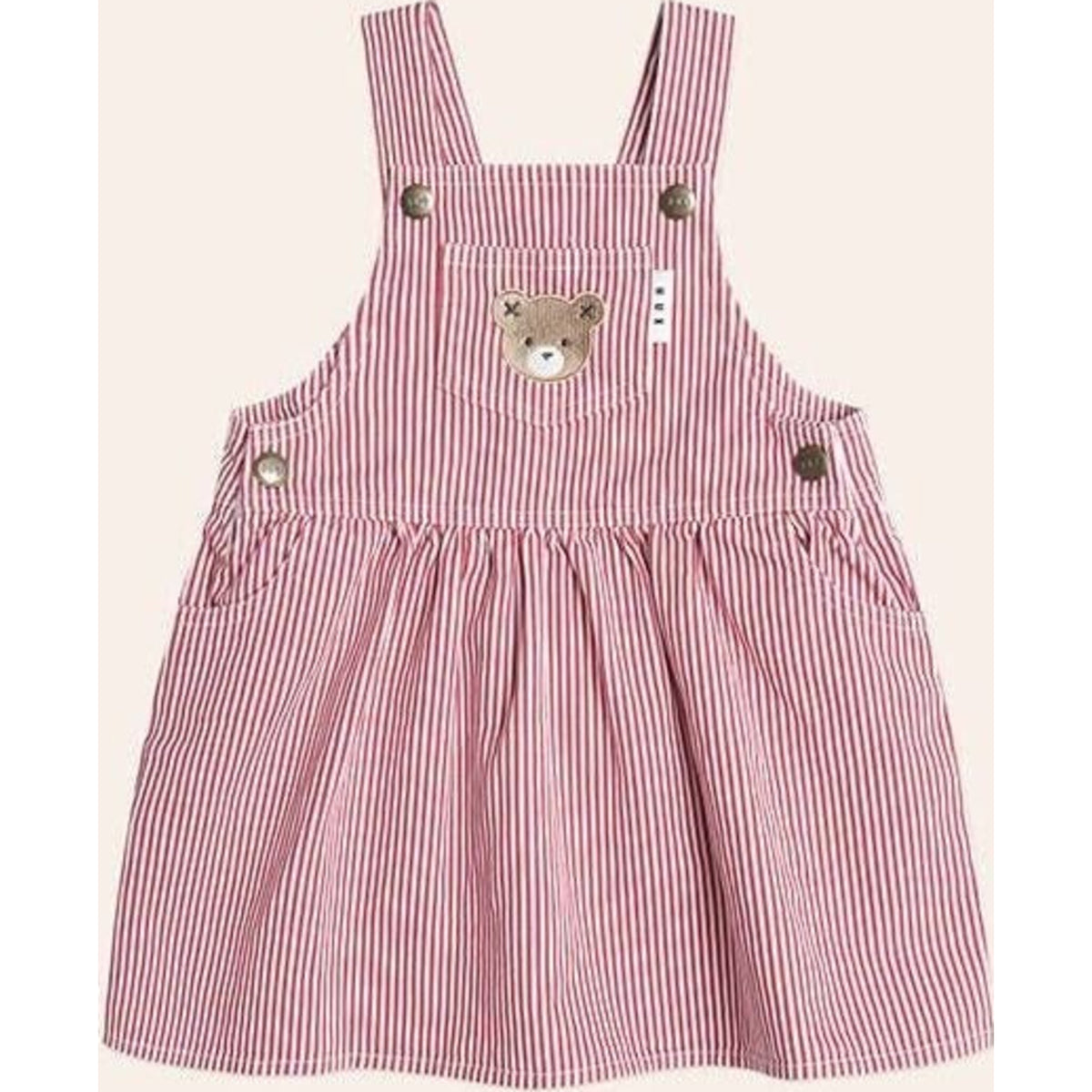Huxbaby Chill Red Stripe Pinafore Dress | Aster & Ruby