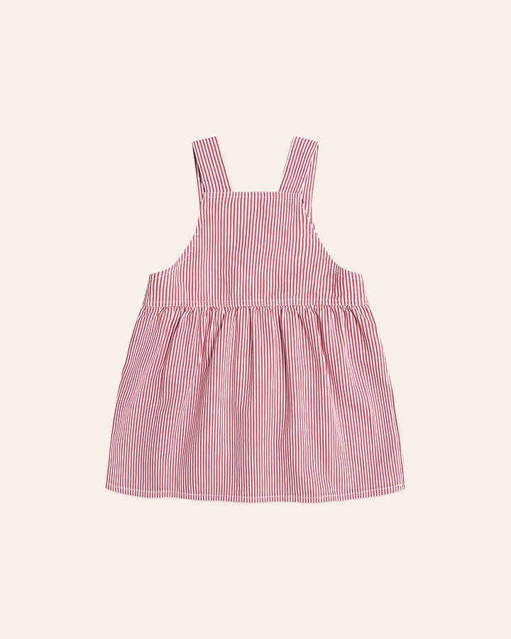 Chill Red Stripe Pinafore Dress - Aster & Ruby