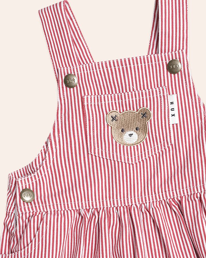 Chill Red Stripe Pinafore Dress - Aster & Ruby