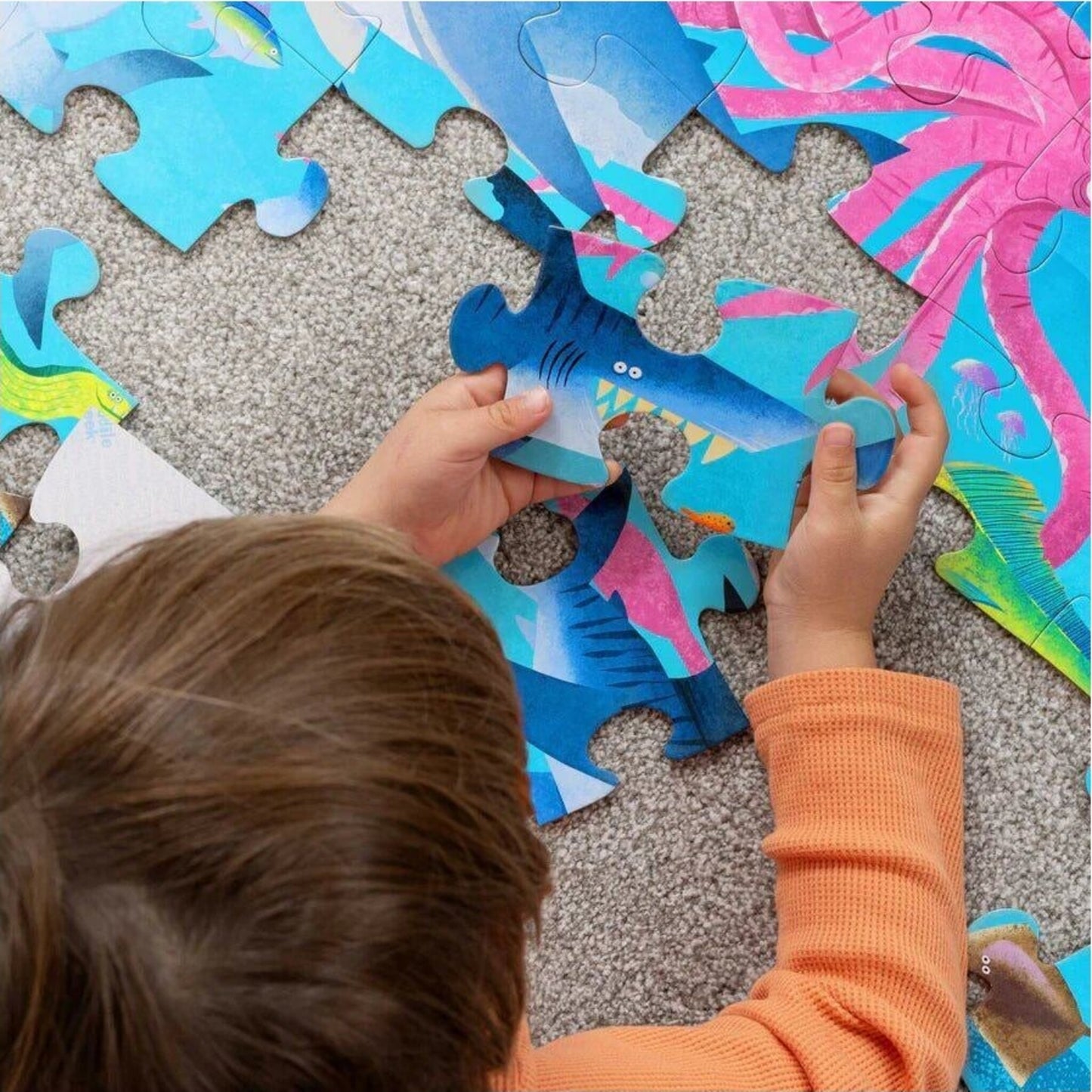 Classic Floor Puzzle 36 pc Shark Reef – children's product by Crocodile Creek | Aster & Ruby