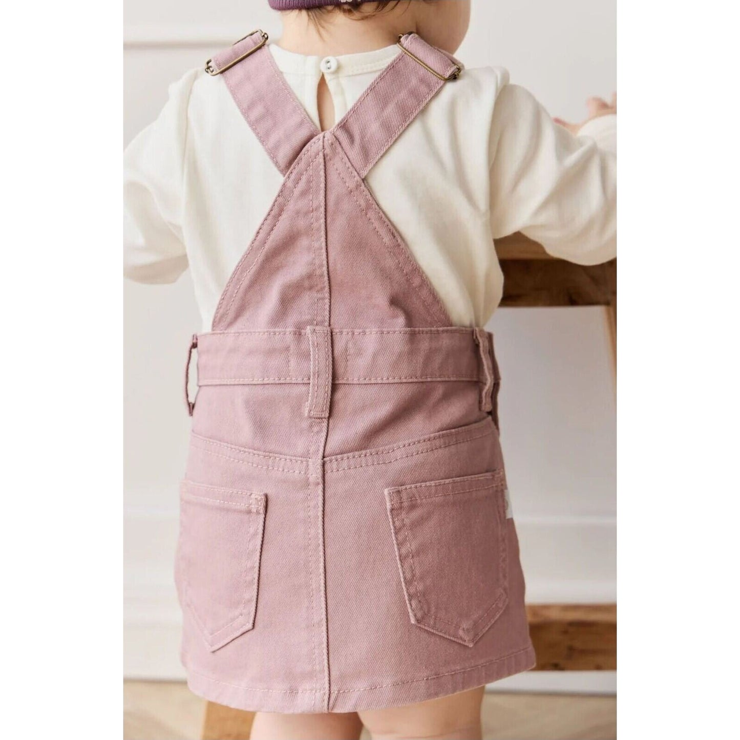 Classic Overall Dress Dreamy Pink – children's product by Jamie Kay | Aster & Ruby