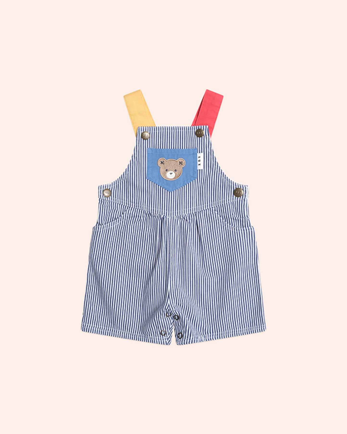Classic Stripe Short Overalls - Aster & Ruby