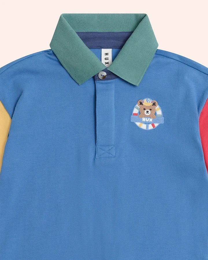 Colour Block Boxy Polo Tee - Aster & Ruby