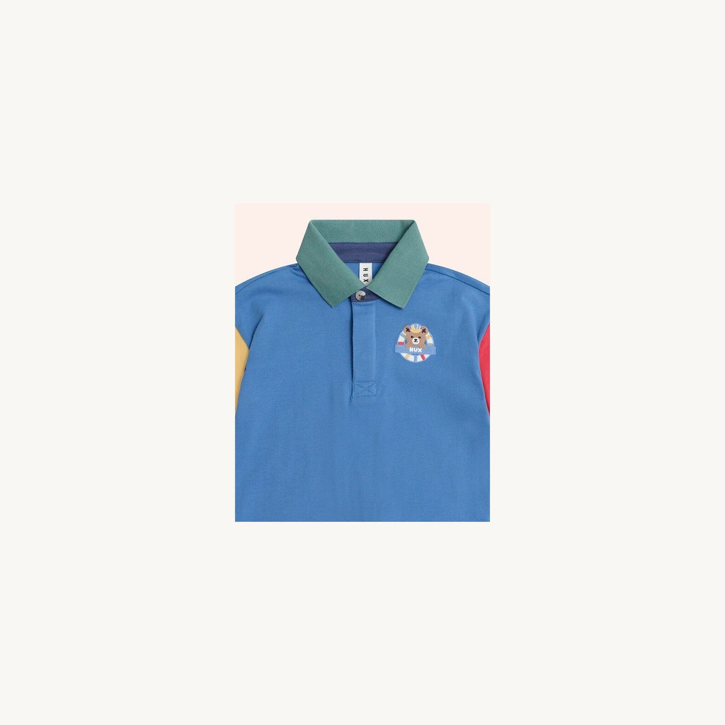 Colour Block Boxy Polo Tee – children's product by Huxbaby | Aster & Ruby