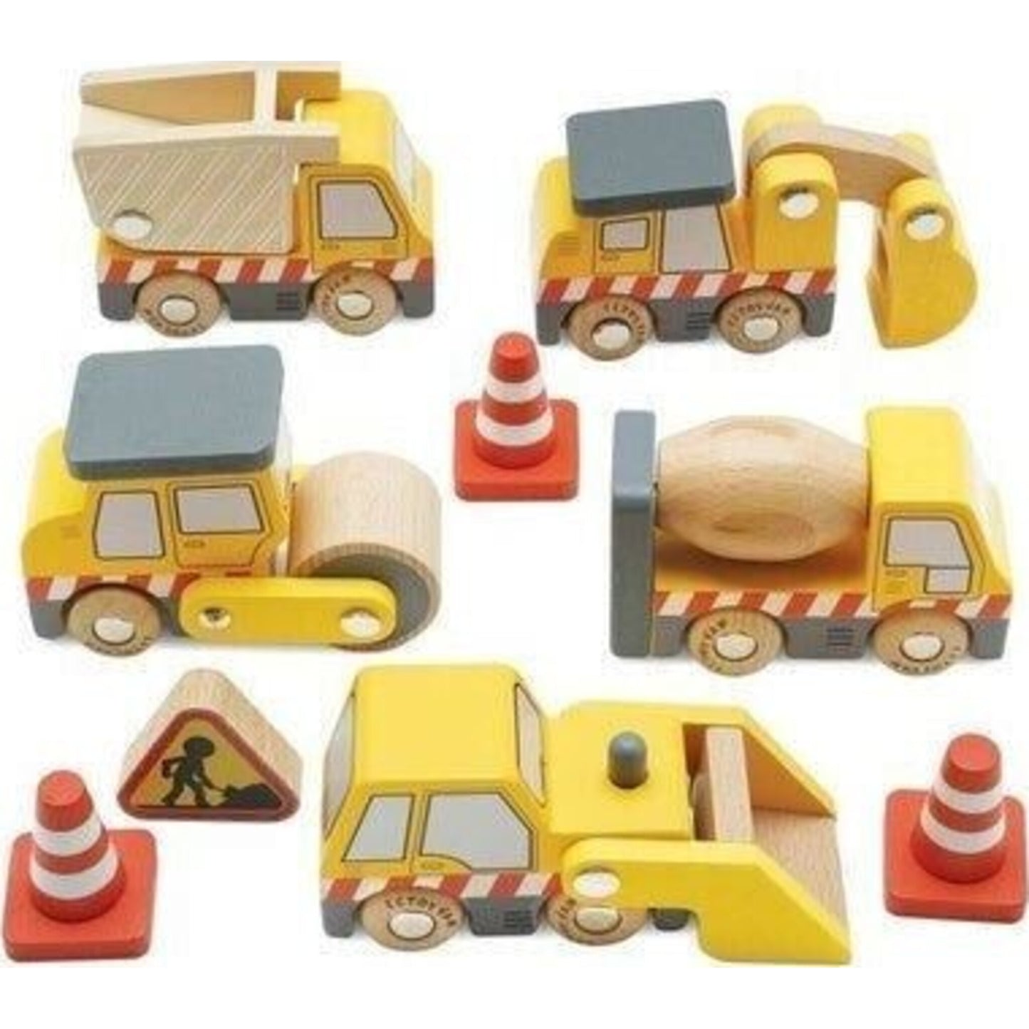 Construction Toy Cars Trucks Diggers 7 Pc – children's product by Le Toy Van | Aster & Ruby