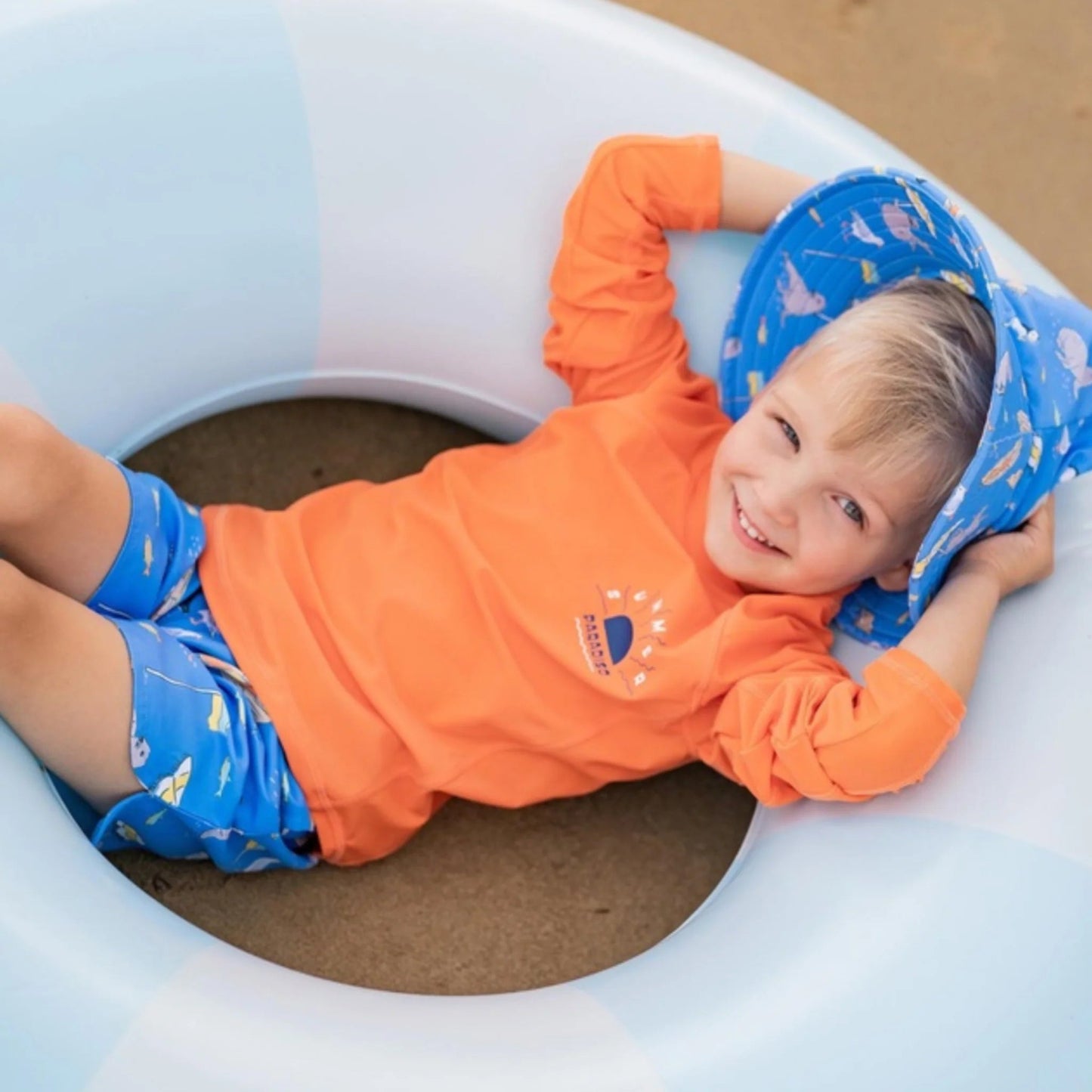 Conway Swim Hat With Quick Release Neck Tie - Aster & Ruby