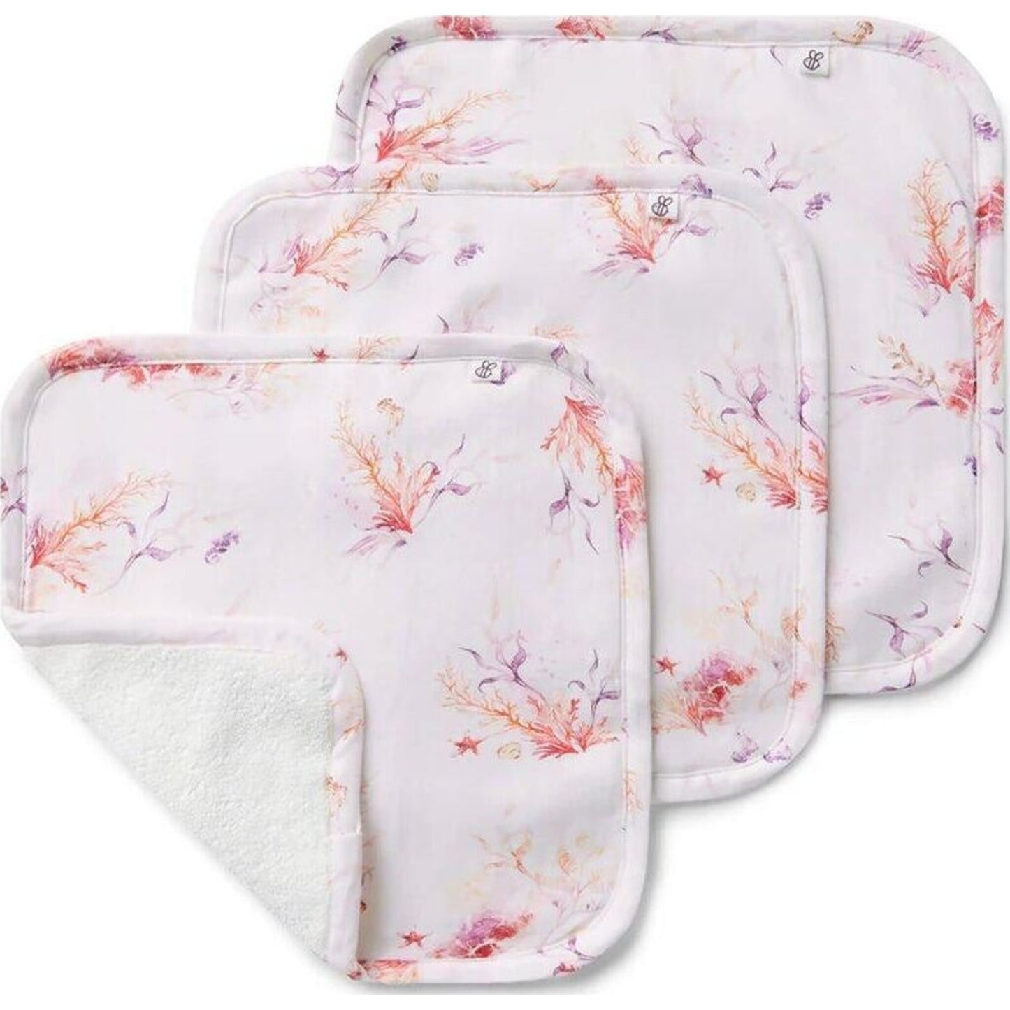 Coral Organic Wash Cloths 3pk – children's product by Snuggle Hunny Kids | Aster & Ruby
