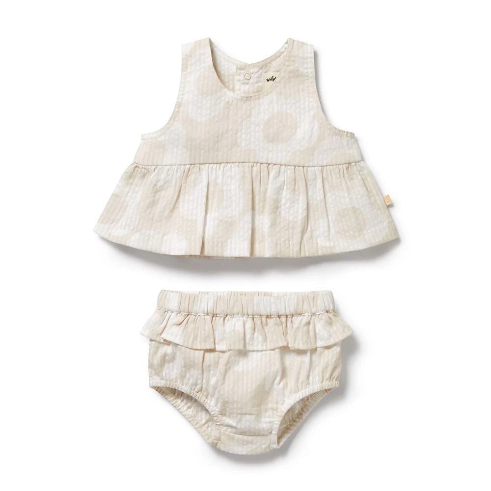 Daisy Bloom Organic Ruffle Set - Aster & Ruby