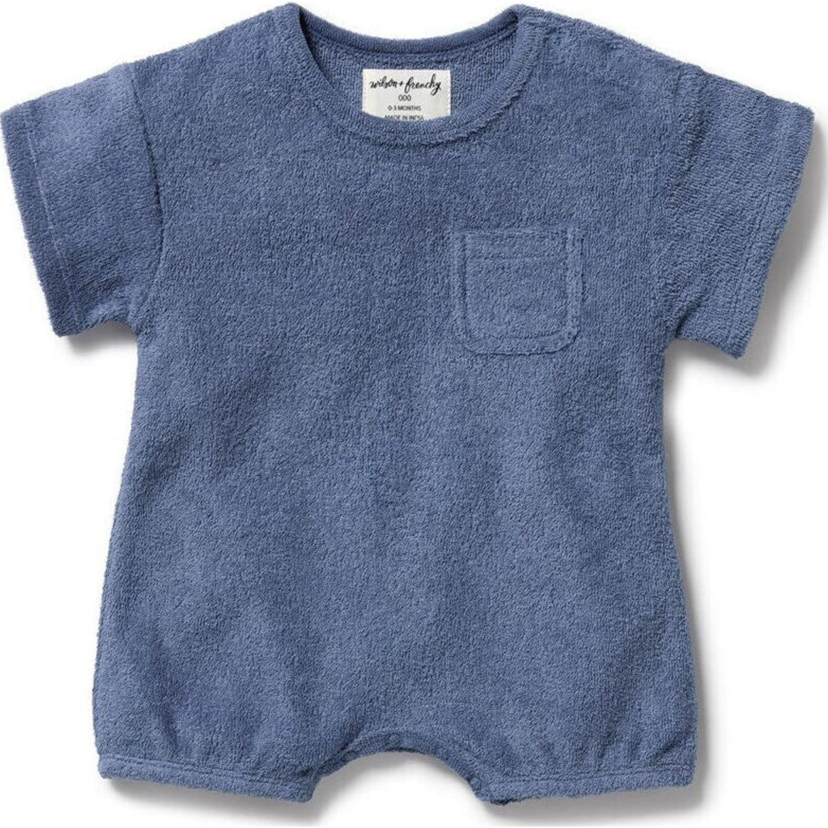 Wilson & Frenchy Deep Blue Organic Terry Growsuit | Aster & Ruby