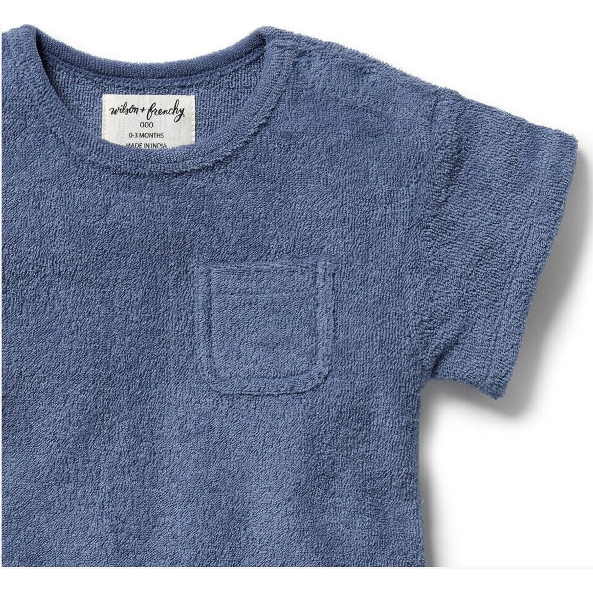 Wilson & Frenchy Deep Blue Organic Terry Growsuit | Aster & Ruby