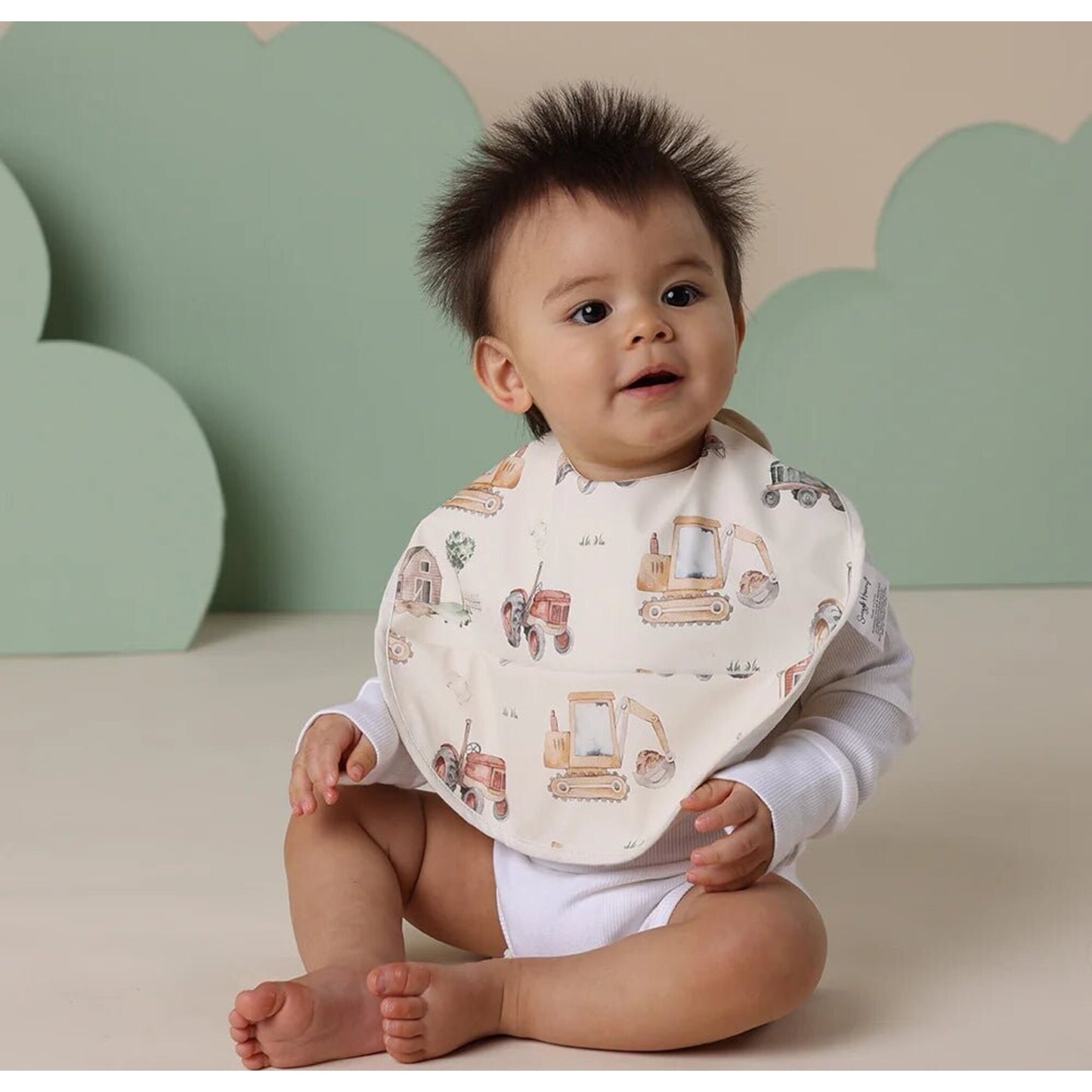 Snuggle Hunny Diggers & Tractors Snuggle Bib | Aster & Ruby