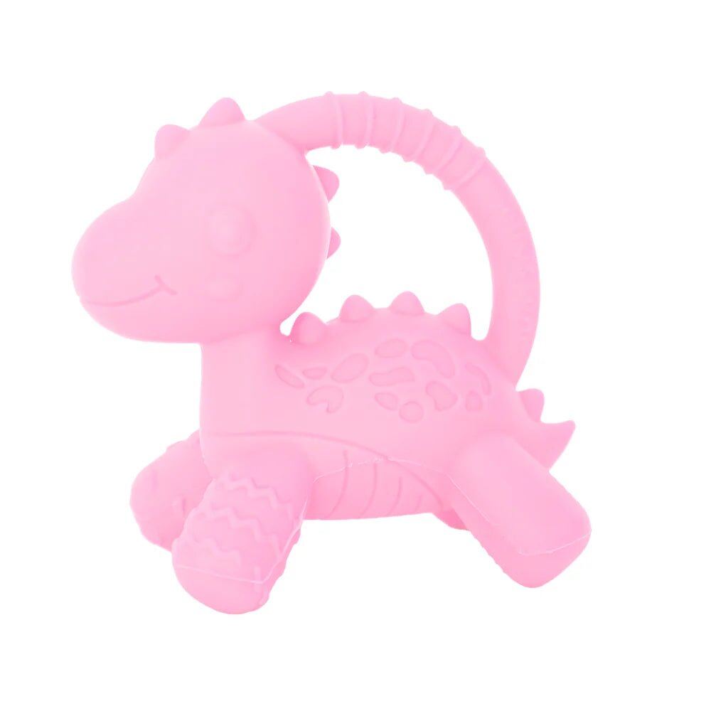 Dino Teether Pink – Aster & Ruby