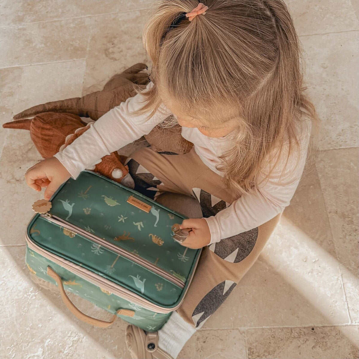 Fox & Fallow Dinos Large Lunch Bag | Aster & Ruby