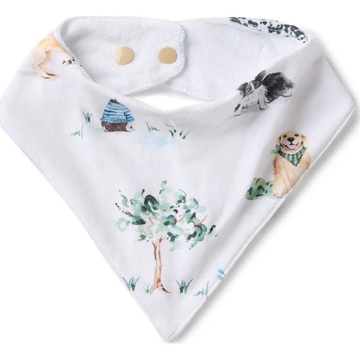 Snuggle Hunny Kids Dog Park Organic Dribble Bib | Aster & Ruby