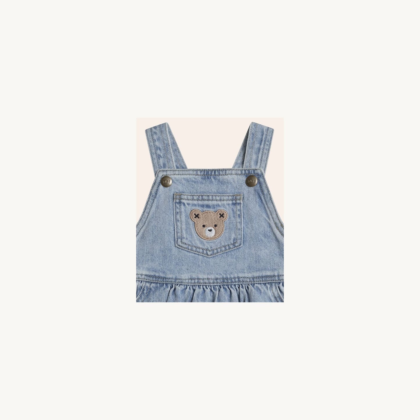 Dreamy Denim Pinafore Dress – children's product by Huxbaby | Aster & Ruby