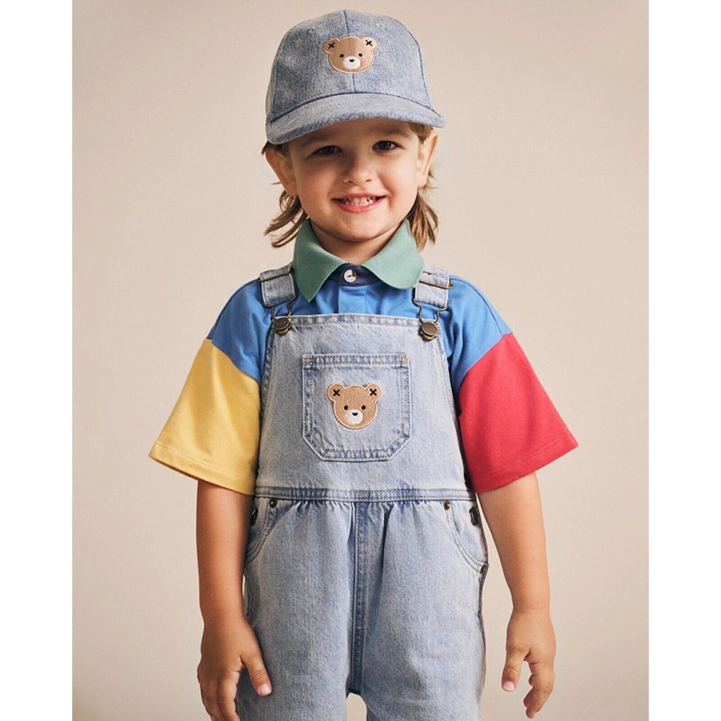 Dreamy Denim Short Overalls – children's product by Huxbaby | Aster & Ruby