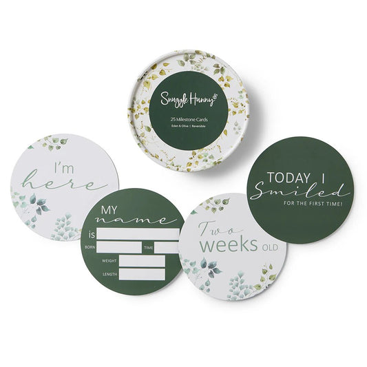 Eden & Olive Reversible Milestone Cards - Aster & Ruby