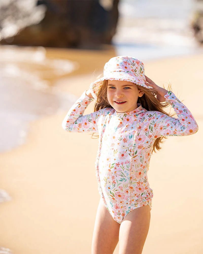 Eliana Print Ls Sunsuit 3–10 Yrs - Aster & Ruby