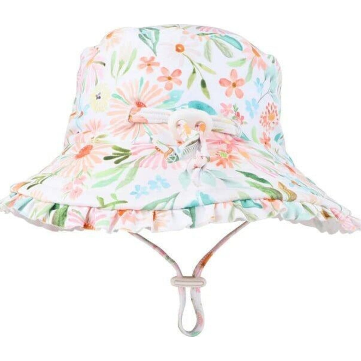 bebe Eliana Swim Hat With Quick Release Neck Tie | Aster & Ruby