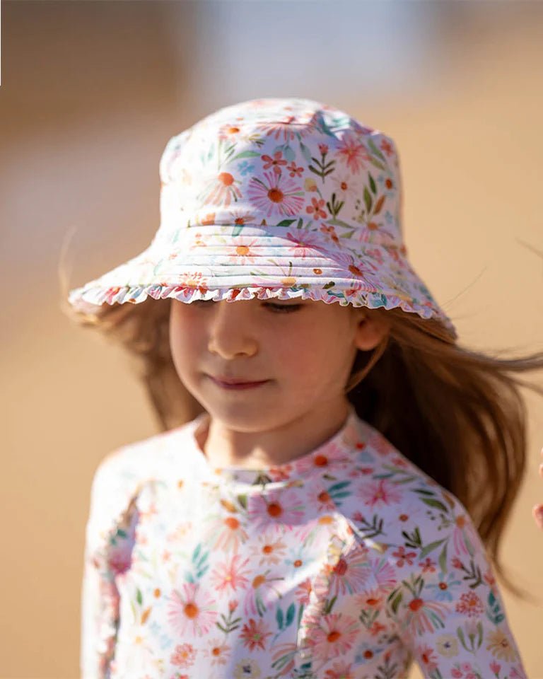 Eliana Swim Hat With Quick Release Neck Tie - Aster & Ruby