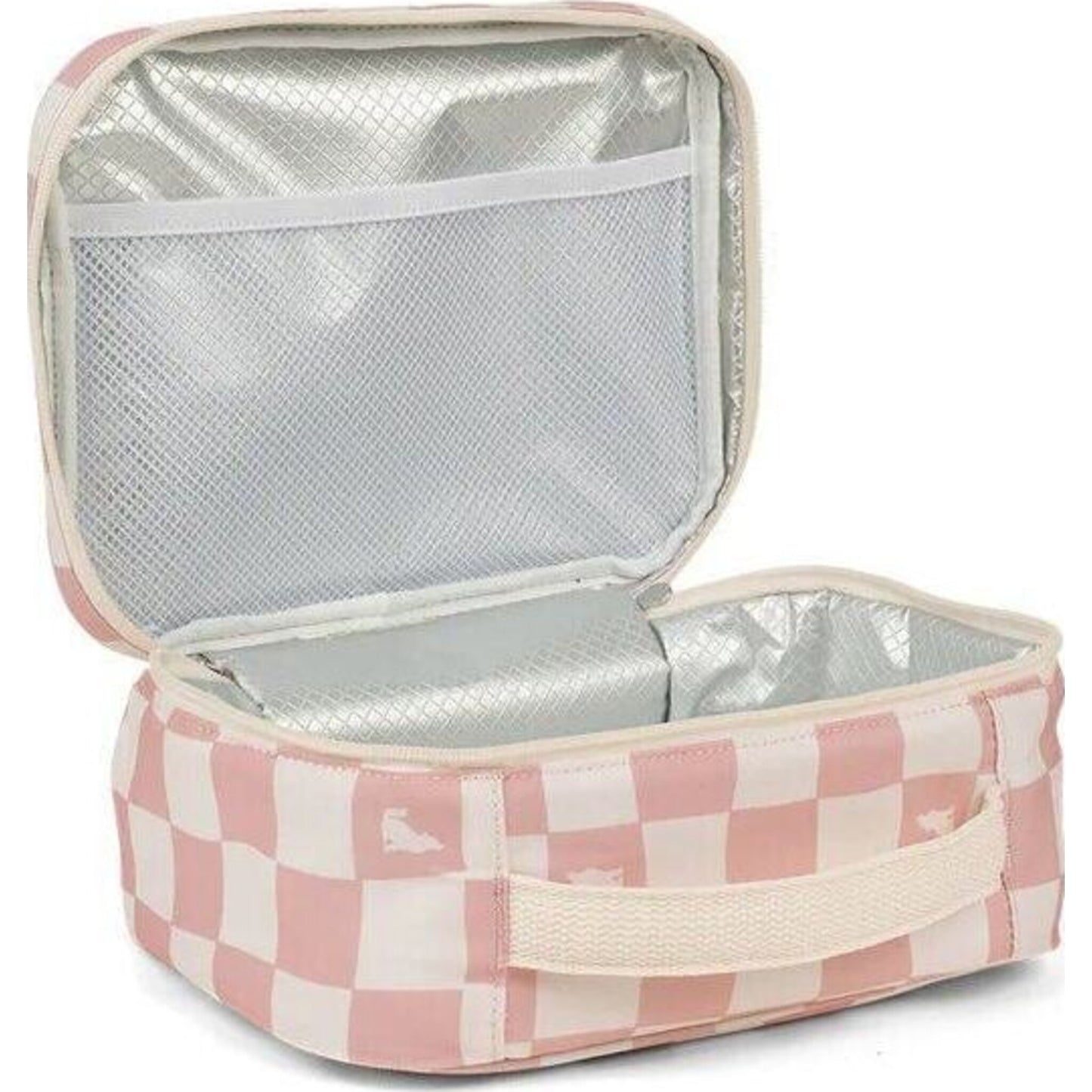 Everyday Lunch Bag Pink Check – insulated kids lunch bag by Crywolf | Aster & Ruby