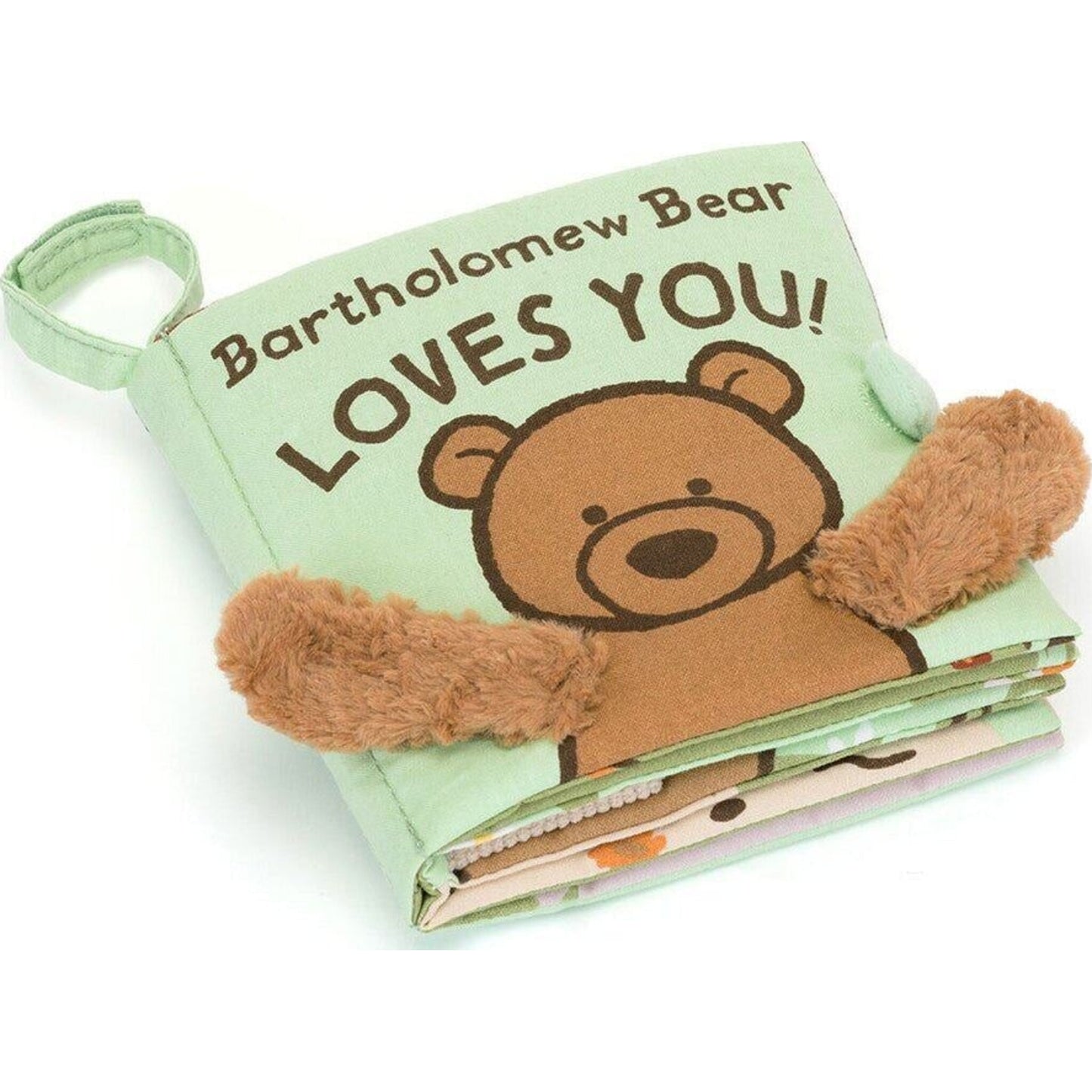 Fabric Book Bartholomew Bear Loves You – children's product by Jellycat | Aster & Ruby