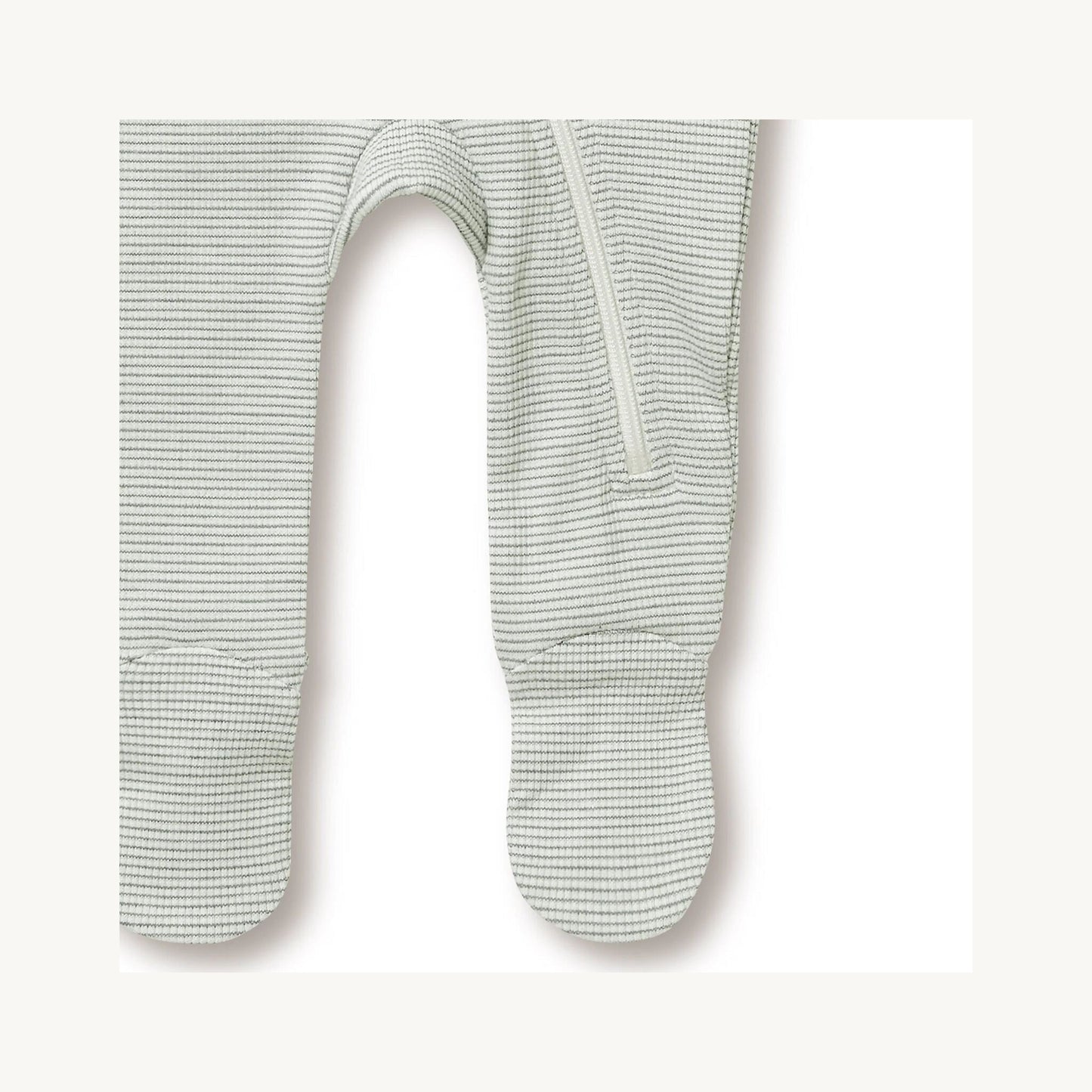 Fern Organic Stripe Rib Zipsuit with Feet – children's product by Wilson & Frenchy | Aster & Ruby