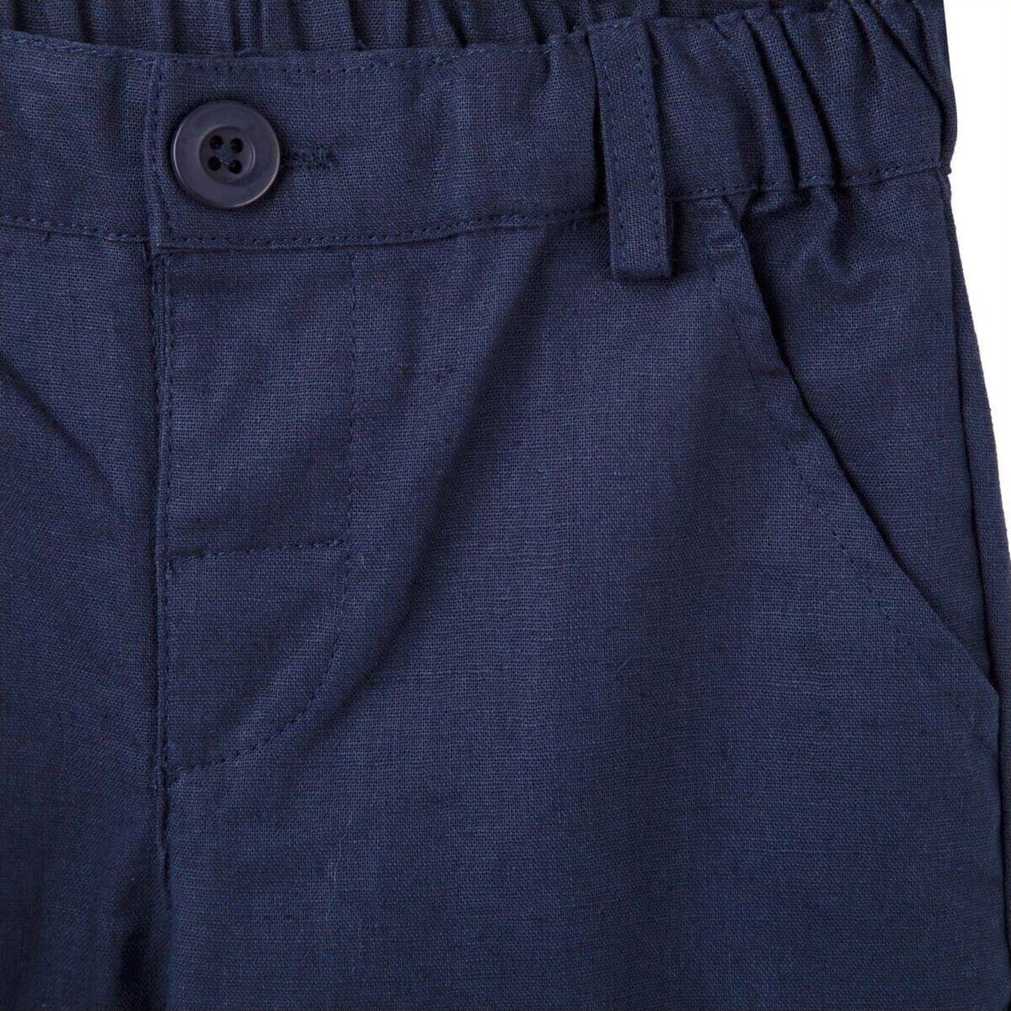 Finley Linen Pants Navy – children's product by Designer Kidz | Aster & Ruby