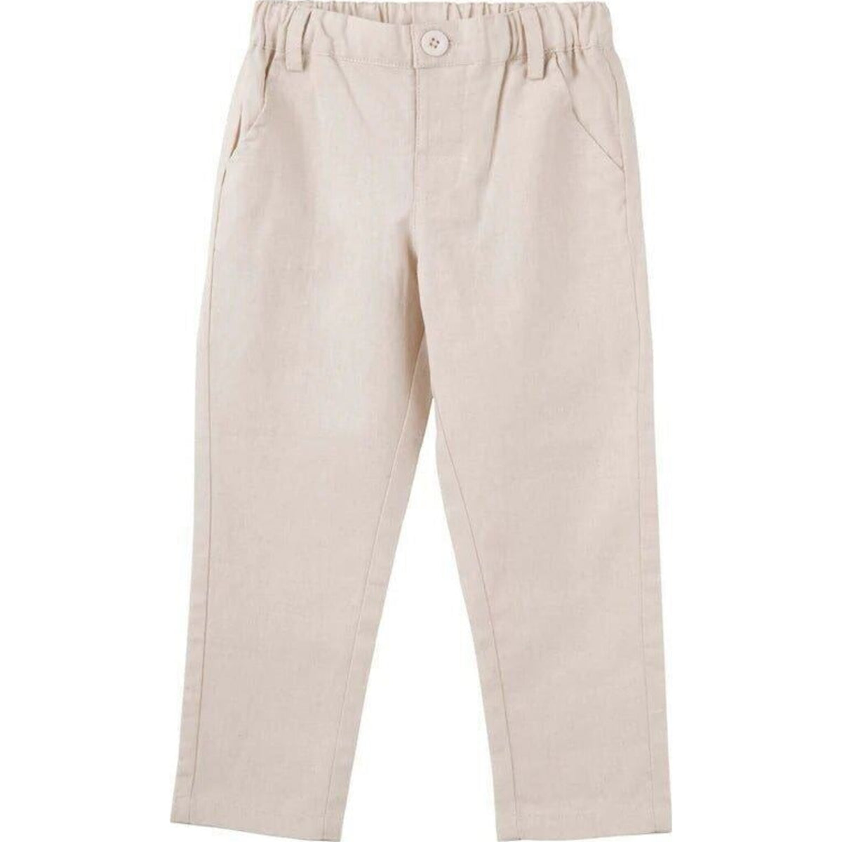 Designer Kidz Finley Linen Pants Sand | Aster & Ruby