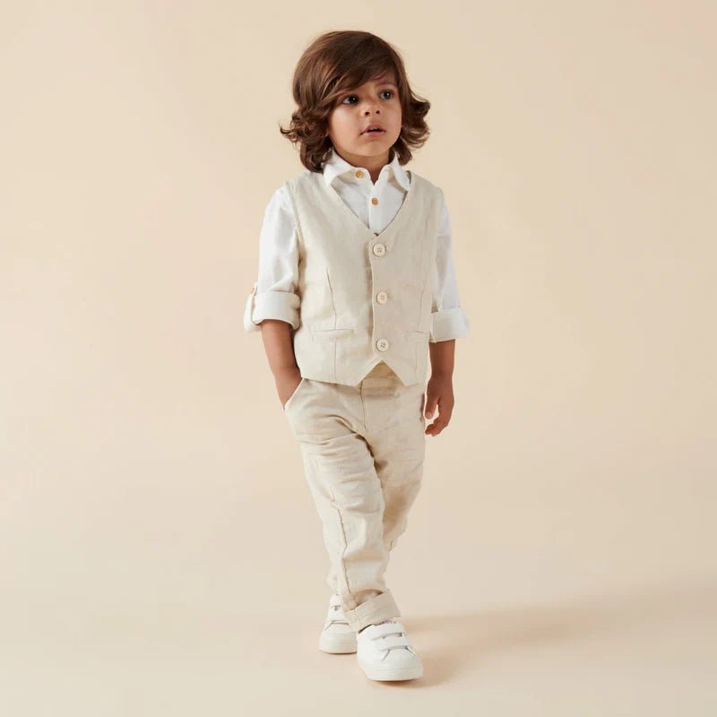 Finley Linen Pants Sand - Aster & Ruby