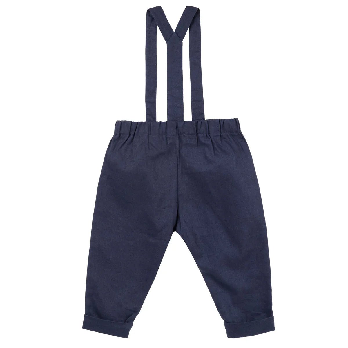 Finley Linen Suspenders Navy - Aster & Ruby