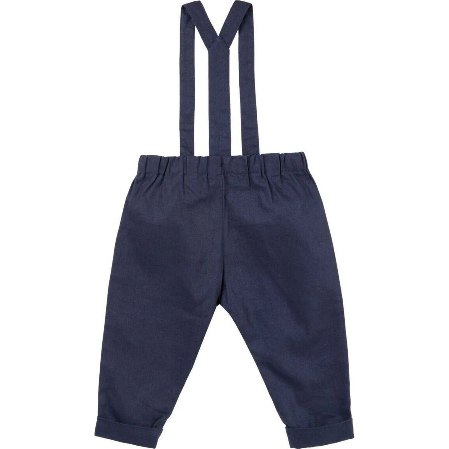 Finley Linen Suspenders Navy – children's product by Designer Kidz | Aster & Ruby
