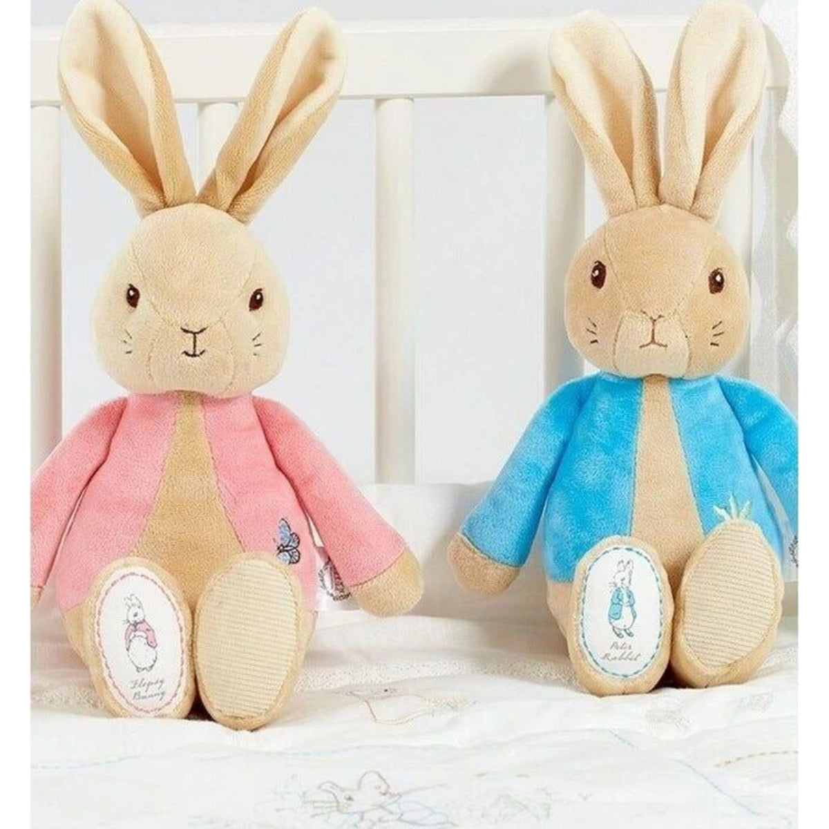 Beatrix Potter Flopsy Bunny Bean Rattle Plush Toy | Aster & Ruby