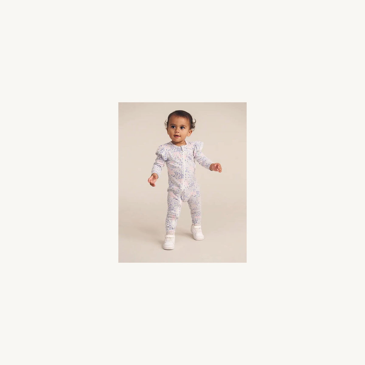 Huxbaby Flower Garden Frill Romper | Aster & Ruby