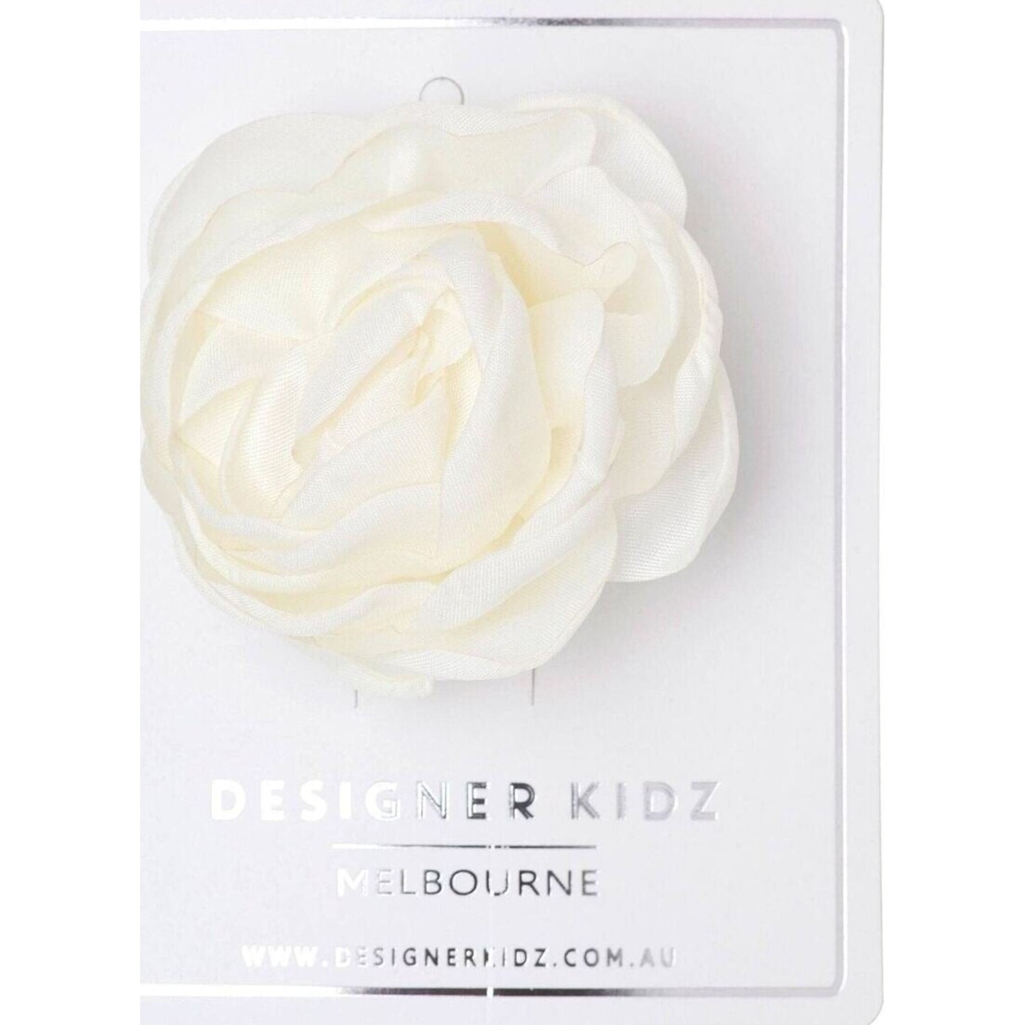 Flower Hair Clip Ivory – children's product by Designer Kidz | Aster & Ruby