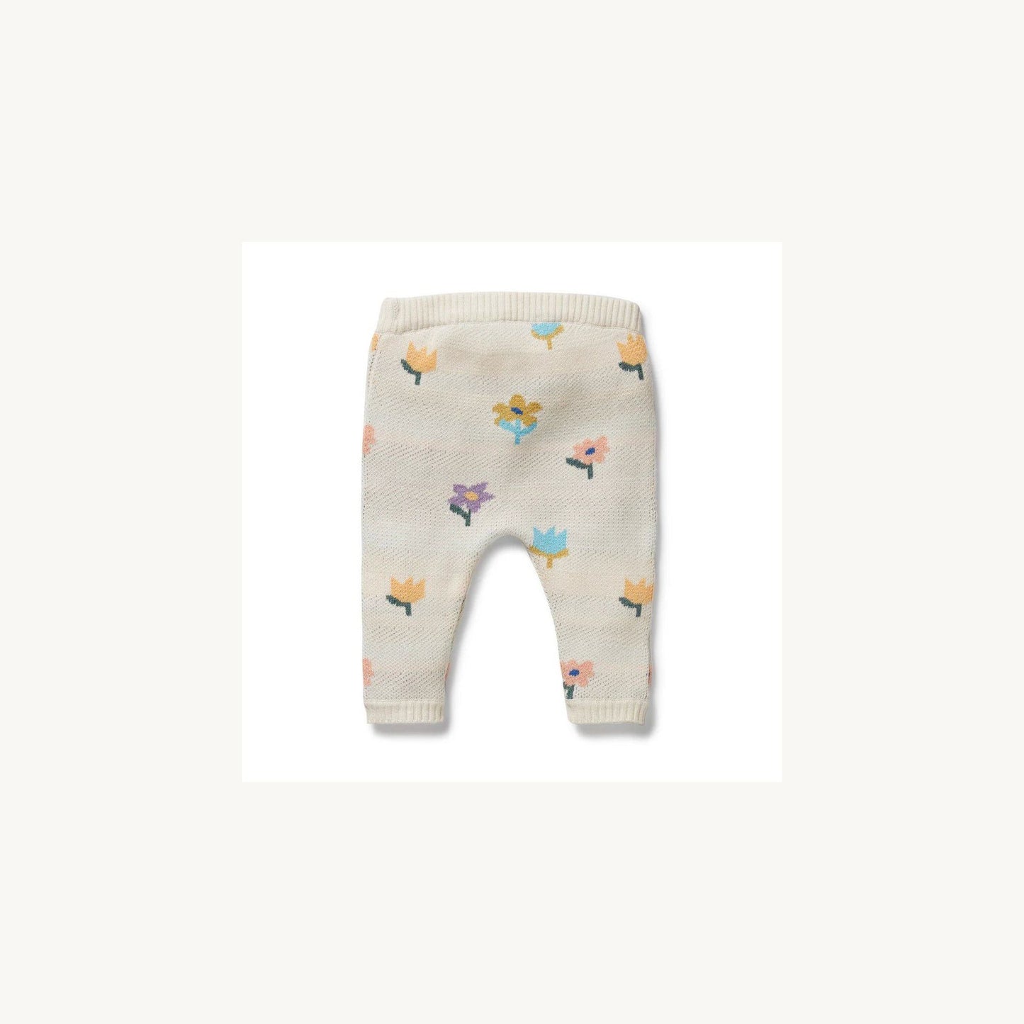 Flower Pop Organic Knitted Jacquard Legging – children's product by Wilson & Frenchy | Aster & Ruby